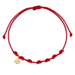 Pulsera 7 nudos corazón mini oro