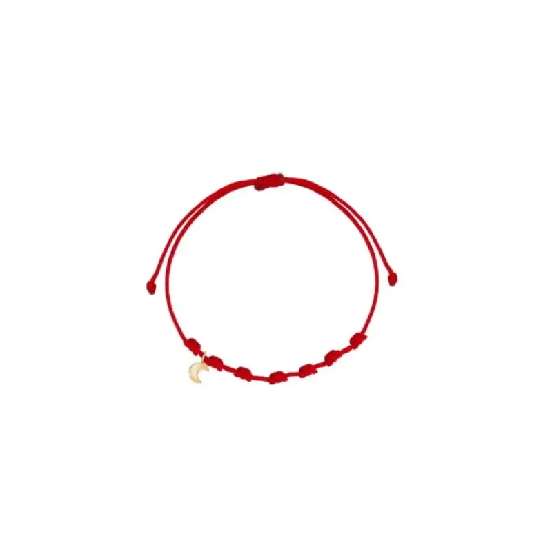 Pulsera 7 nudos luna mini oro