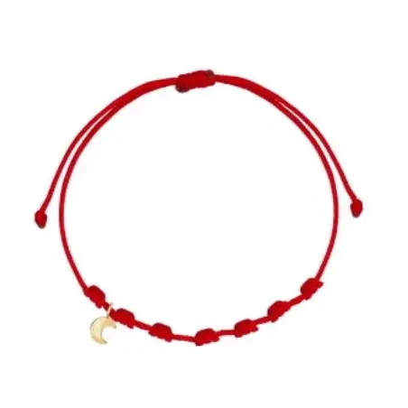 Pulsera 7 nudos luna mini oro