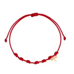Pulsera 7 nudos libelula mini oro