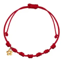 Pulsera 7 nudos flor oro
