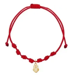 Pulsera 7 nudos buho oro