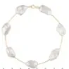 Pulsera oro y perlas barrocas