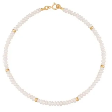 Pulsera oro amarillo y perlas