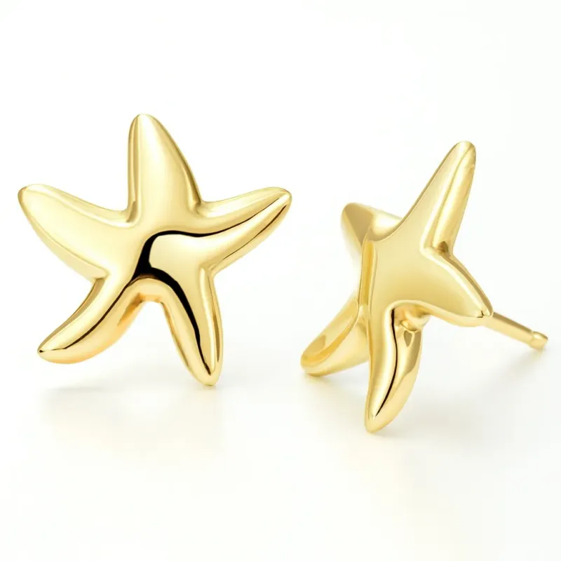 Pendientes oro estrella mar 19-466-88-P