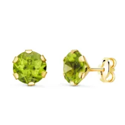 Pendientes oro y olivina