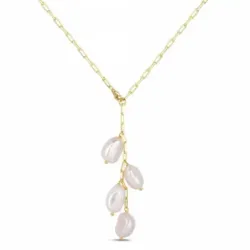 Collar de plata chapado perlas barrocas