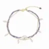 Pulsera plata chapada piedra natural