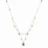 Collar plata chapada piedra natural