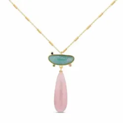 Collar plata chapada piedra natural