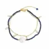 Pulsera plata chapada piedra natural