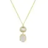 Collar plata chapada piedra natural