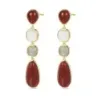 Pendientes plata chap. piedra natural